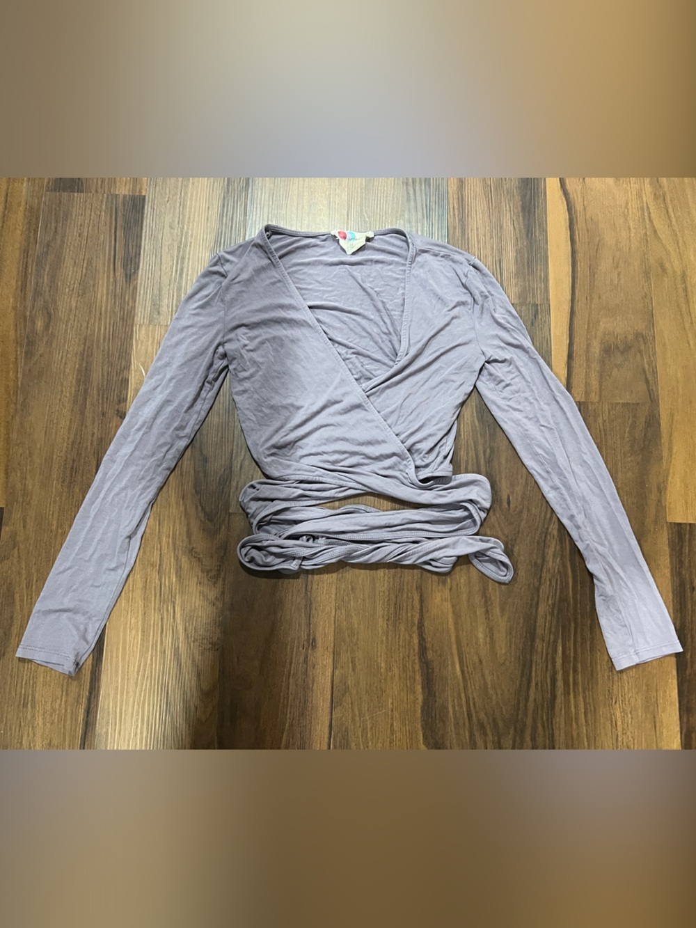Lavender Wrap-Style Long Sleeve Top Free People Beach